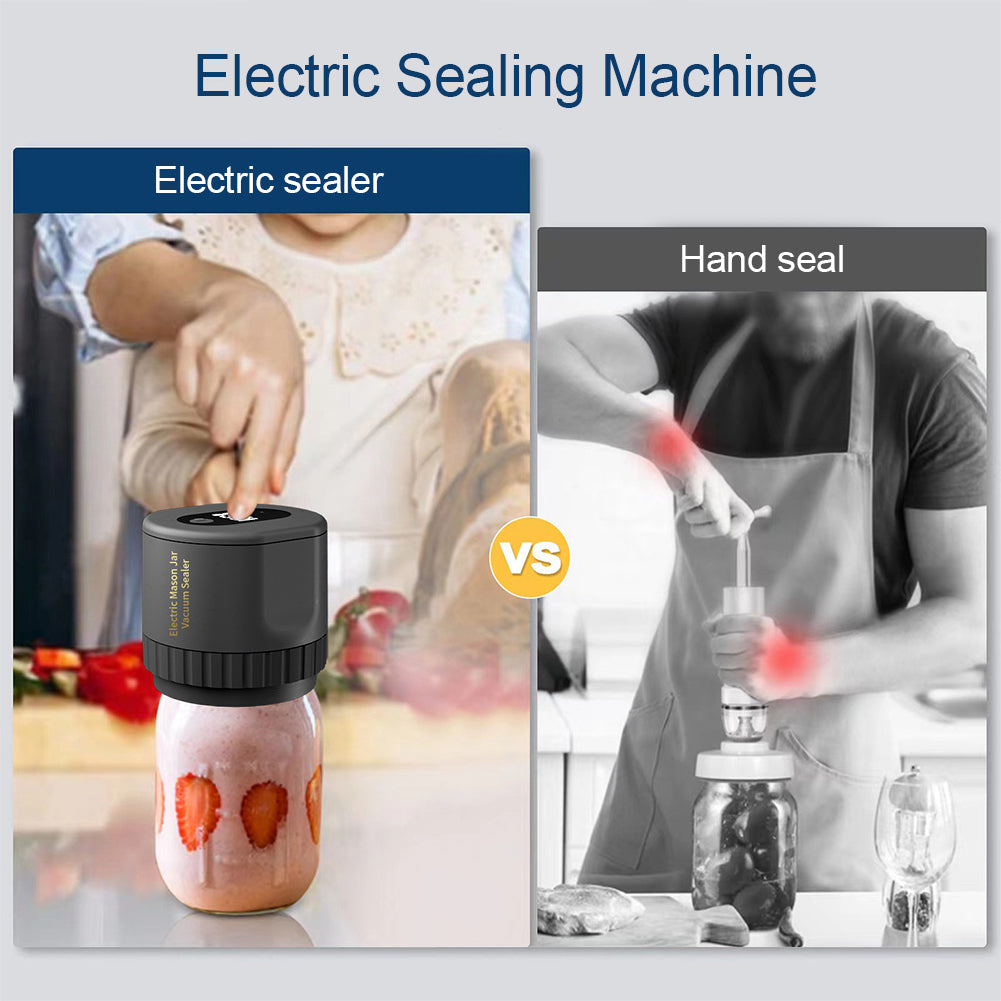 Comparison of electric mason jar vacuum sealer versus manual hand pump sealer
