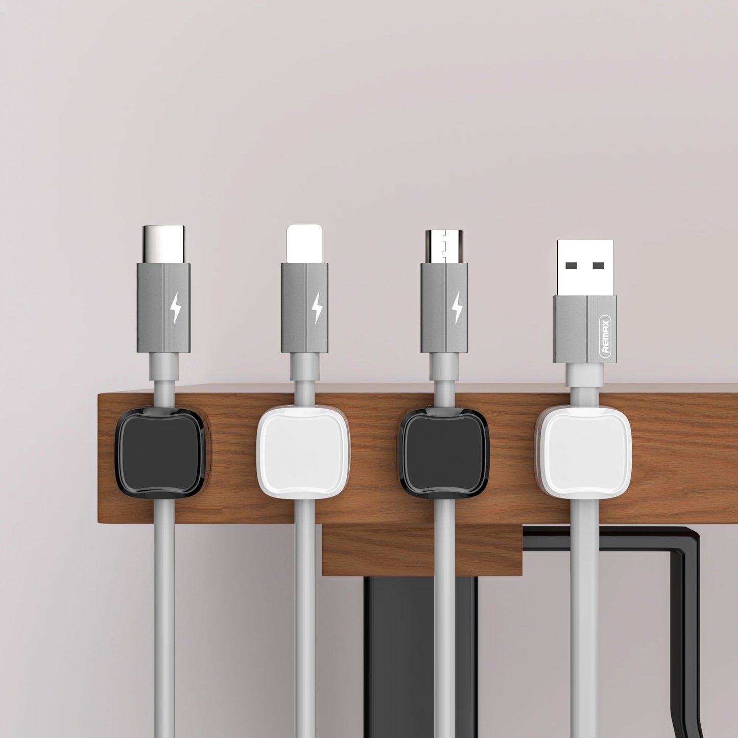 Magnetic Cable Organizer: Desktop & Wall Holder