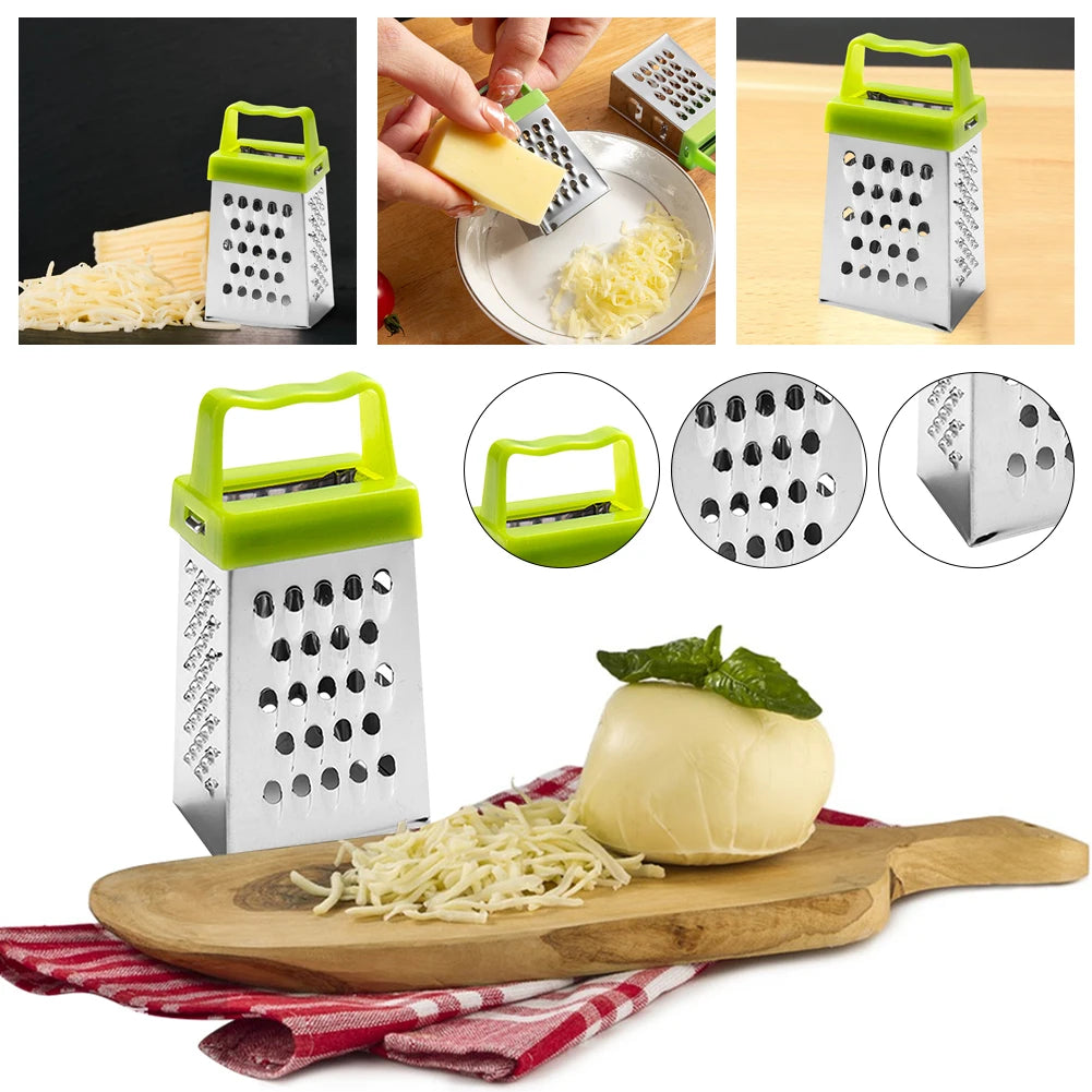Stainless Steel 4-Sided Grater - Multipurpose Kitchen Tool