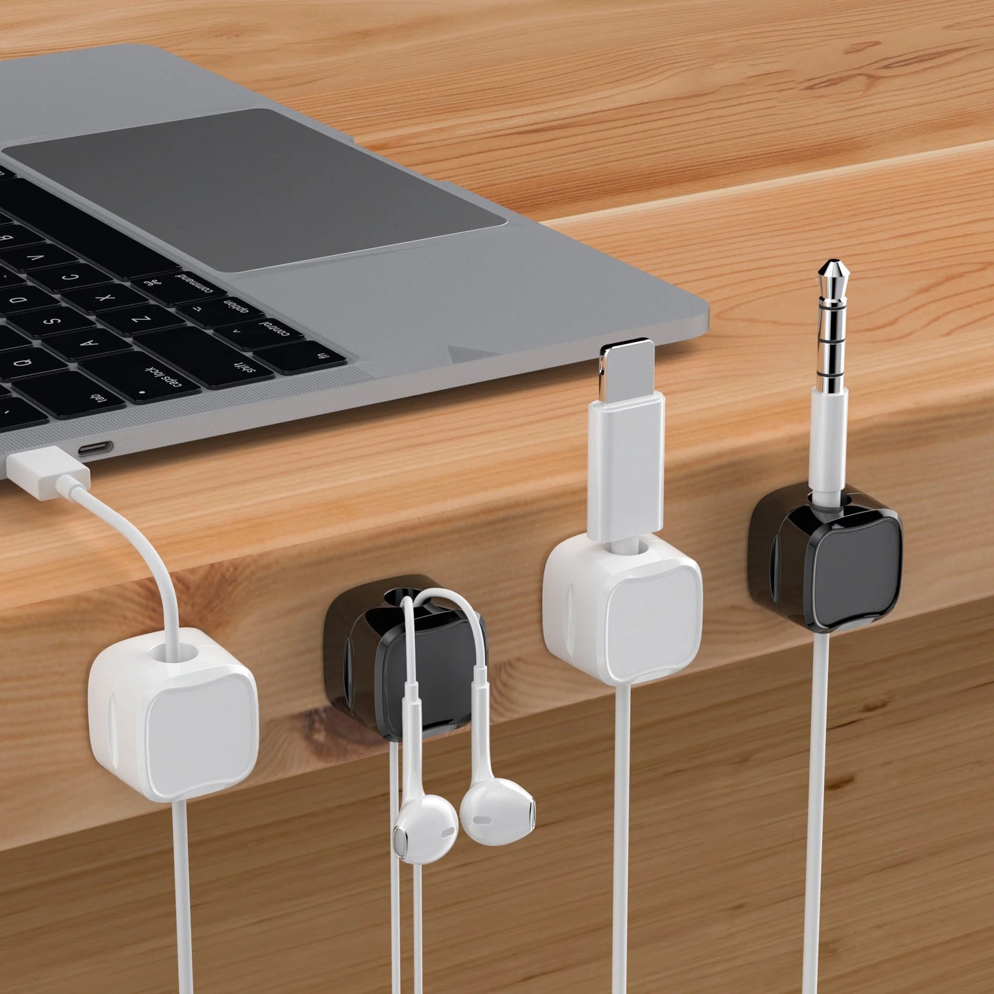 Magnetic Cable Organizer: Desktop & Wall Holder