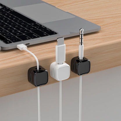 Magnetic Cable Organizer: Desktop & Wall Holder