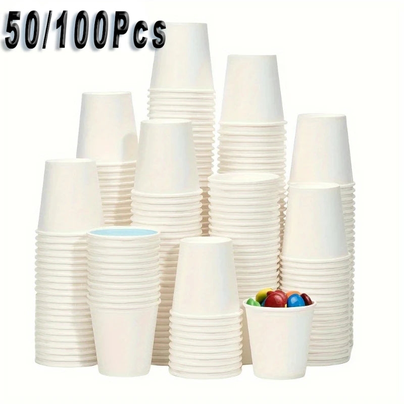 Disposable Paper Tasting Cups - 50/100PCS for Coffee & Parties