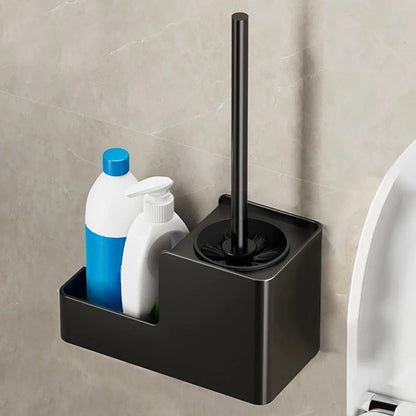Aluminum Toilet Brush Set - Wall & Floor Cleaning Essential