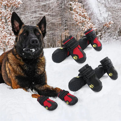 Waterproof Dog Boots - Warm, Reflective, Anti-Slip Footwear