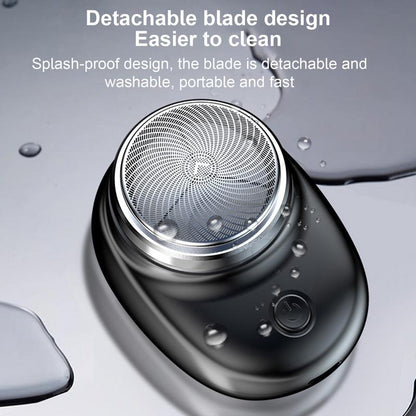 Detachable waterproof blade design of the mini shaver with splash-proof features for easy cleaning.